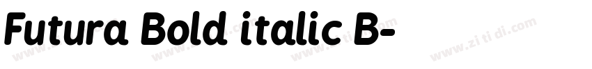 Futura Bold italic B字体转换